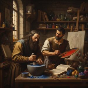 ألوان مايكل أنجلو وليوناردو دافنشي