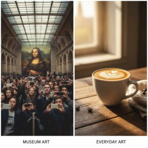 الموناليزا والقهوة