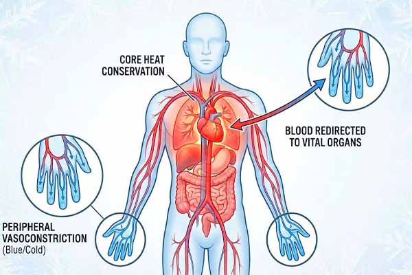 لماذا تتجمد صوابع اليد من البرد